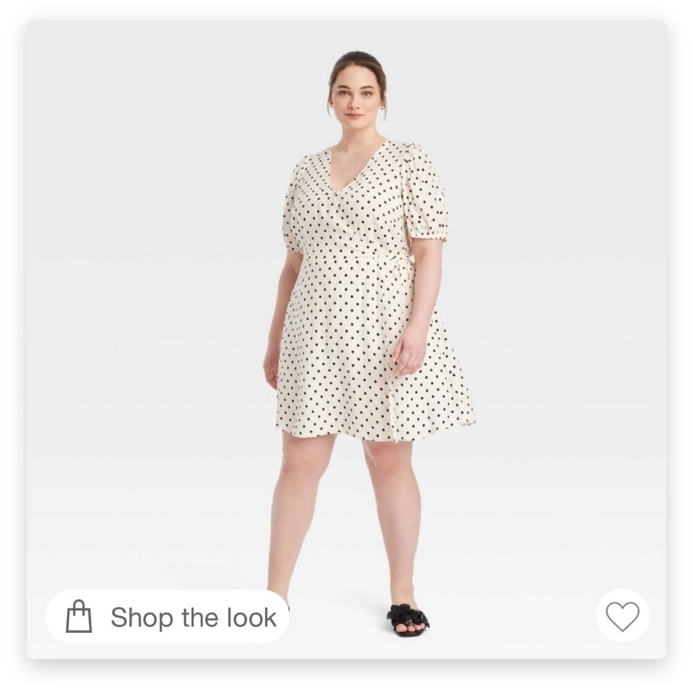 NWT Women's Balloon Short Sleeve Mini Wrap Dress - A New Day™ Target XXL